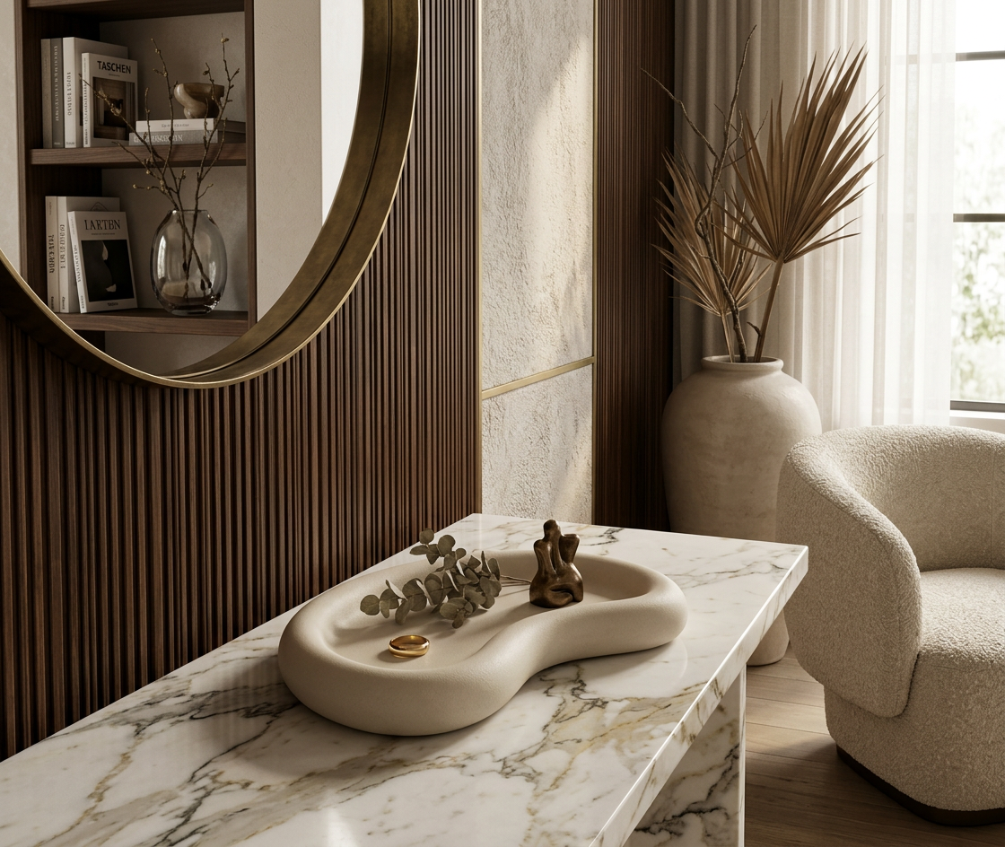 Accessorio Decorativo in Jesmonite – Stile Moderno