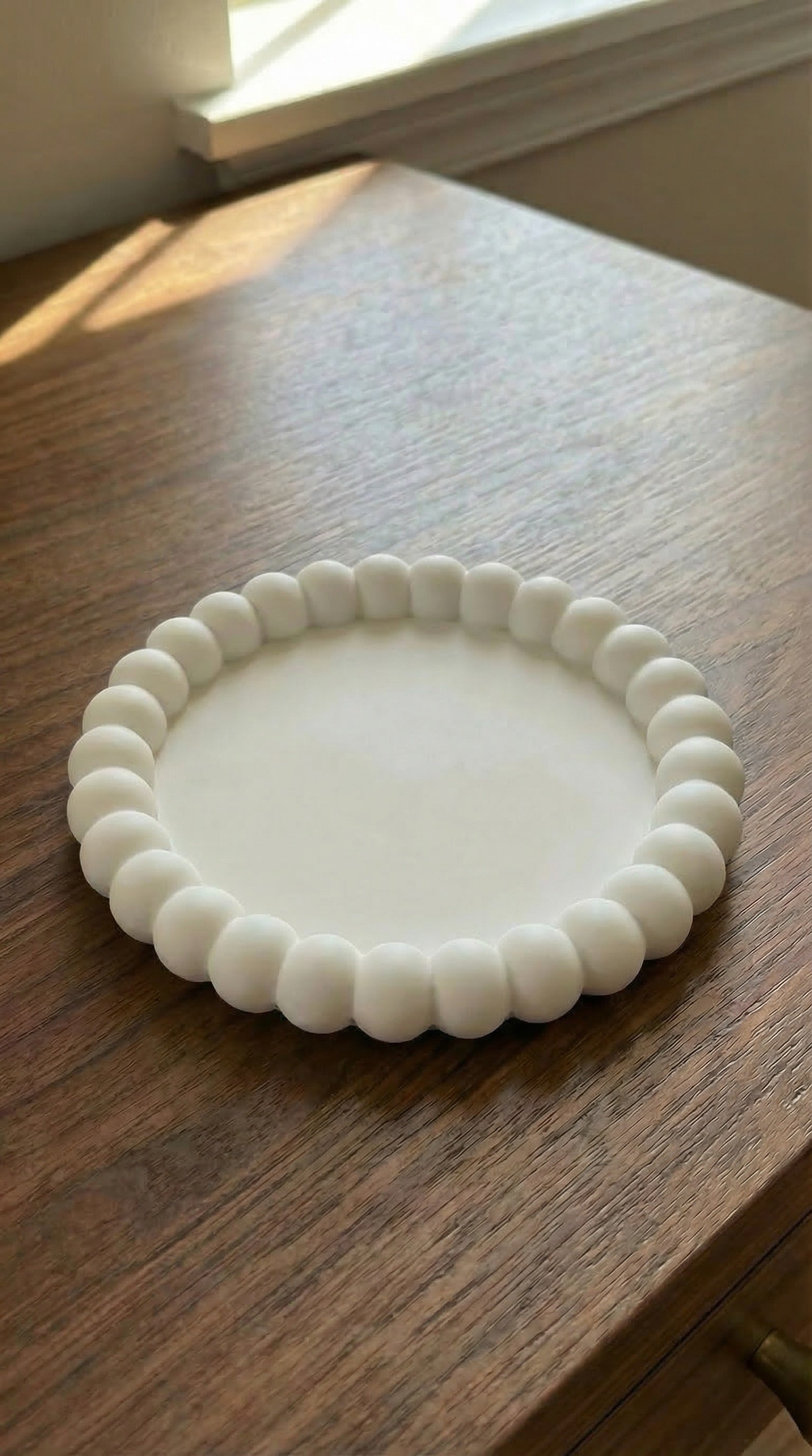 Vassoietto Decorativo Elegante con Bordo a Perline