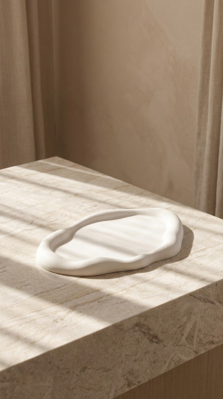 Vassoio in Jesmonite Minimal Moderno – Eleganza Raffinata per la Casa