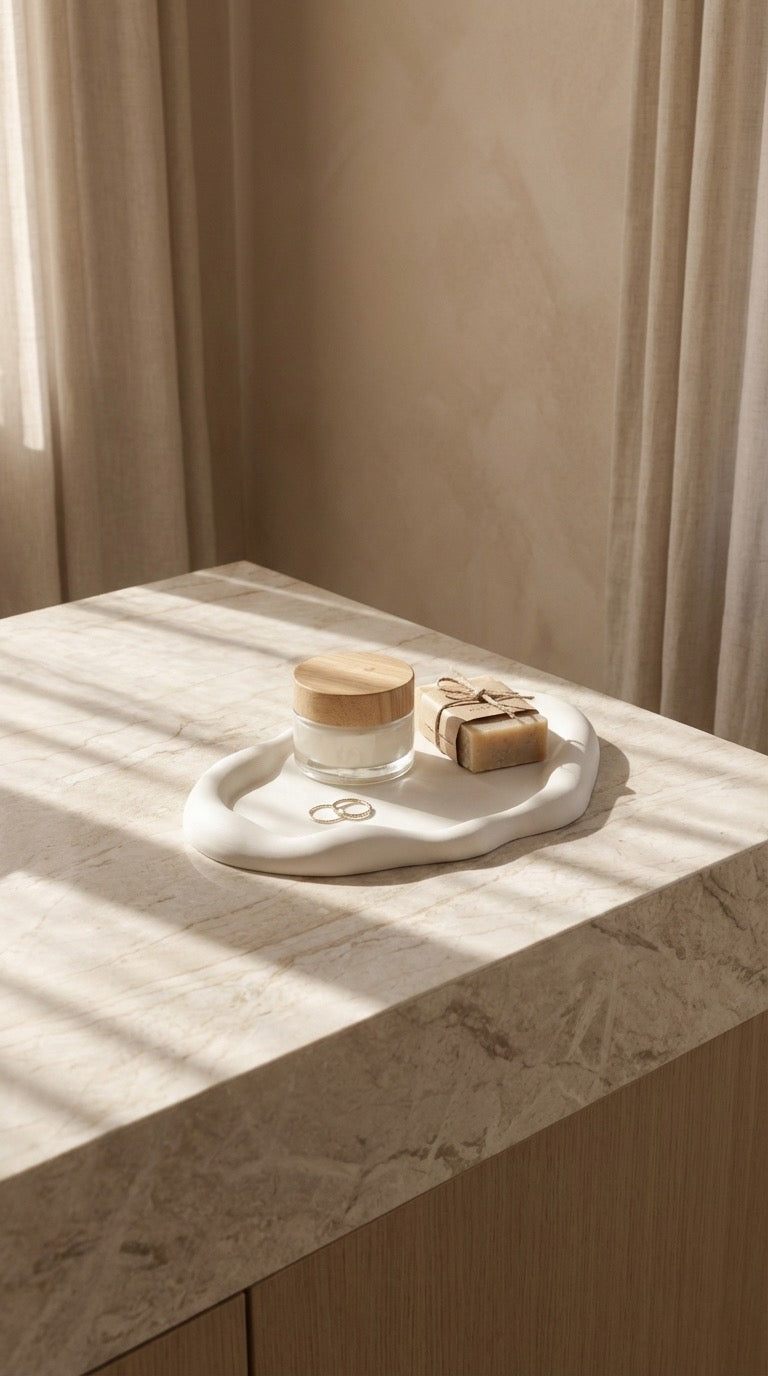 Vassoio in Jesmonite Minimal Moderno – Eleganza Raffinata per la Casa