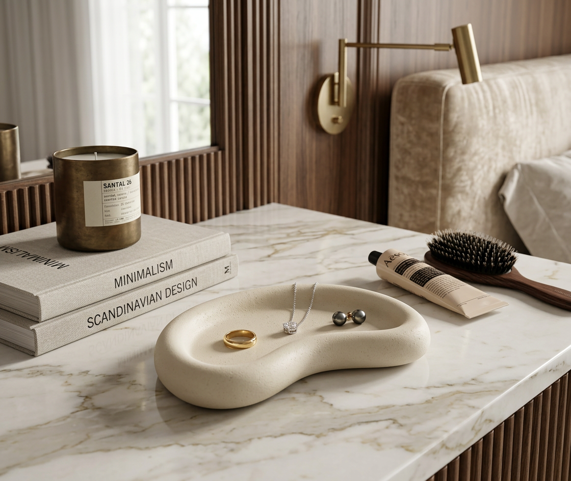 Accessorio Decorativo in Jesmonite – Stile Moderno