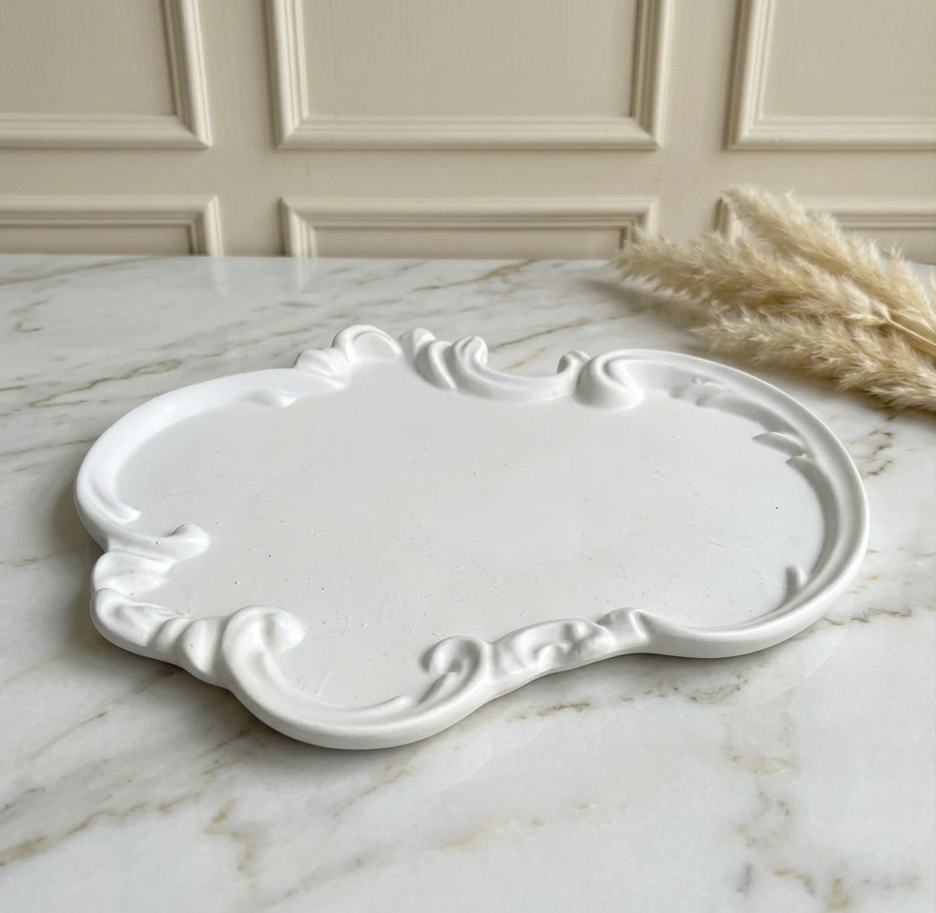 Vassoio Vintage in Jesmonite – Minimal Elegante