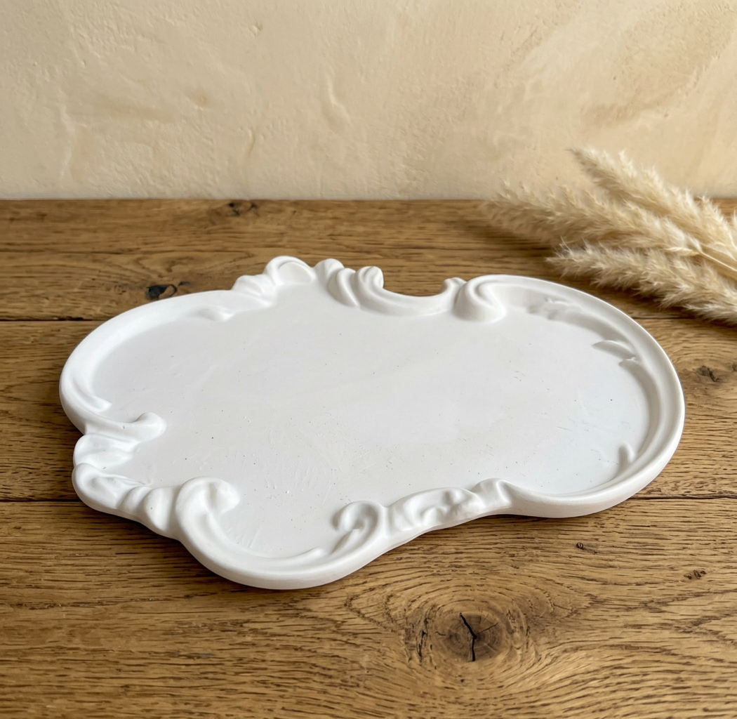 Vassoio Vintage in Jesmonite – Minimal Elegante