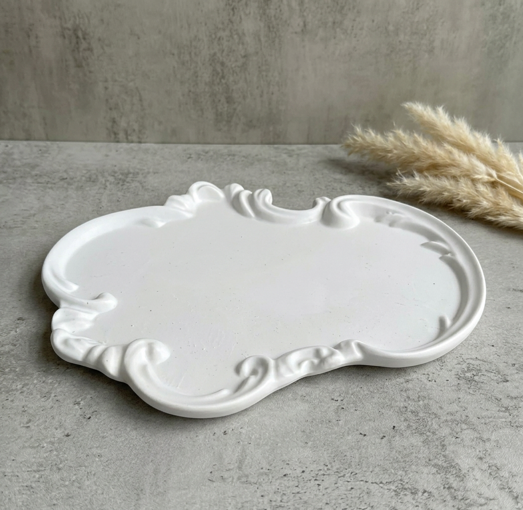 Vassoio Vintage in Jesmonite – Minimal Elegante